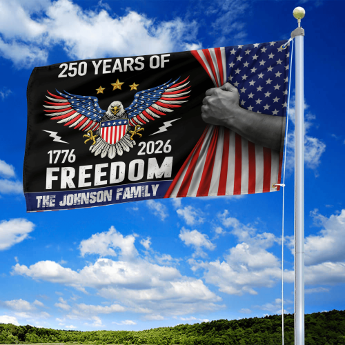 Premium Custom America 250th Anniversary Grommet Flag VPVC120172, America 250th Flag, America 250th Birthday, Best Gifts On Independence Day, Veterans Day.
