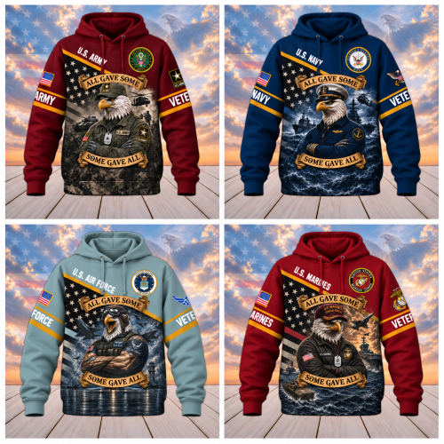 New Release U.S. Veterans Premium Hoodie Shirt All Over Prints Gift Loves