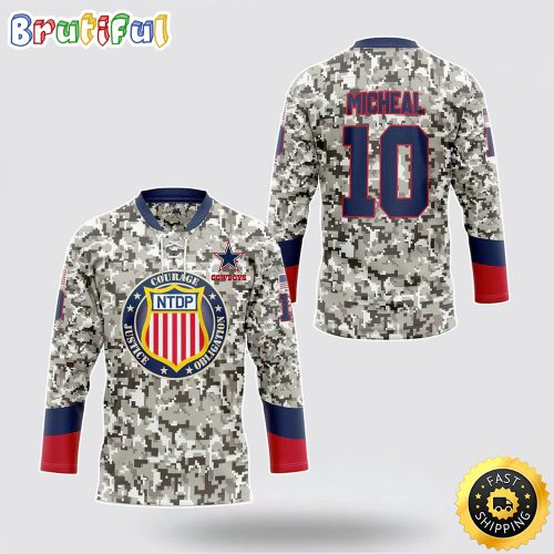 Personalized NFL Dallas Cowboys Hockey Jersey Veterans Nfl Hockey Jersey For Fans