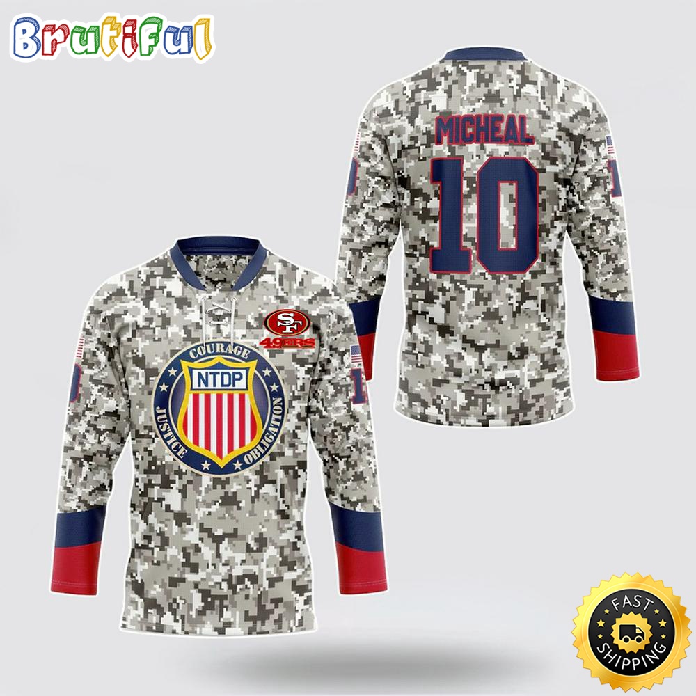 Personalized NFL San Francisco 49ers Hockey Jersey Veterans Nfl Hockey Jersey For Fans