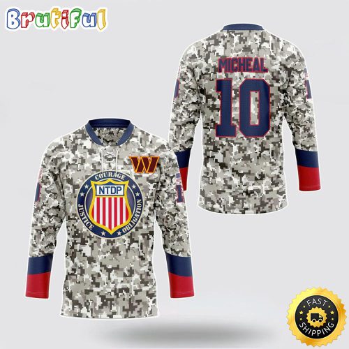 Personalized NFL Washington Commanders Hockey Jersey Veterans Nfl Hockey Jersey For Fans