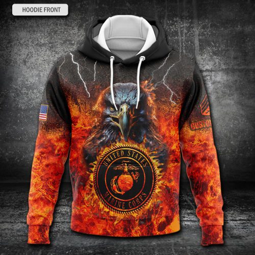 US Marine Corps, Land Of The Free, Because Of The Brave – Hoodie