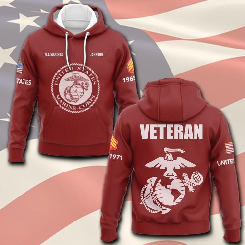 US Marine Corps, Honor, Duty, Service – Hoodie