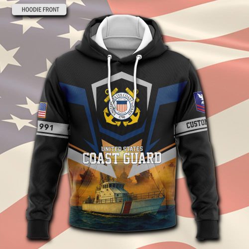 US Coast Guard, E 3 White – Hoodie