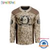 NHL Arizona Coyotes Special Veterans Military Desert Camouflage Design Hockey Jersey