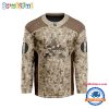 NHL Boston Bruins Special Veterans Military Desert Camouflage Design Hockey Jersey