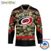 NHL Calgary Flames Camo Veterans Custom Hockey Jersey