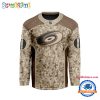 NHL Chicago Blackhawks Special Veterans Military Desert Camouflage Design Hockey Jersey