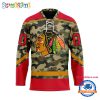 NHL Carolina Hurricanes Camo Veterans Custom Hockey Jersey