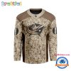 NHL Dallas Stars Special Veterans Military Desert Camouflage Design Hockey Jersey