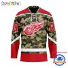 NHL Edmonton Oilers Camo Veterans Custom Hockey Jersey