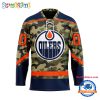NHL Detroit Red Wings Camo Veterans Custom Hockey Jersey