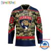 NHL Edmonton Oilers Camo Veterans Custom Hockey Jersey