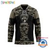 NHL Edmonton Oilers Custom Honoring Veterans Camo Hockey Jersey
