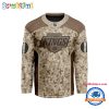 NHL Minnesota Wild Special Veterans Military Desert Camouflage Design Hockey Jersey