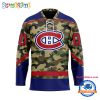NHL Minnesota Wild Camo Veterans Custom Hockey Jersey