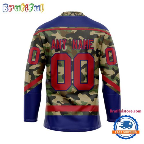NHL Montreal Canadiens Camo Veterans Custom Hockey Jersey