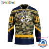 NHL Montreal Canadiens Camo Veterans Custom Hockey Jersey