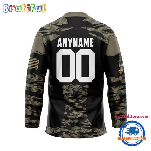 NHL Nashville Predators Custom Honoring Veterans Camo Hockey Jersey