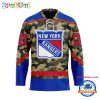 NHL New York Islanders Camo Veterans Custom Hockey Jersey