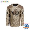 NHL New York Rangers Special Veterans Military Desert Camouflage Design Hockey Jersey