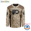 NHL Pittsburgh Penguins Special Veterans Military Desert Camouflage Design Hockey Jersey