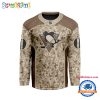 NHL Philadelphia Flyers Special Veterans Military Desert Camouflage Design Hockey Jersey