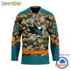 NHL Pittsburgh Penguins Camo Veterans Custom Hockey Jersey