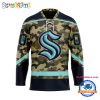 NHL San Jose Sharks Camo Veterans Custom Hockey Jersey