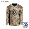 NHL St. Louis Blues Special Veterans Military Desert Camouflage Design Hockey Jersey