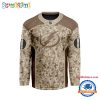 NHL St. Louis Blues Special Veterans Military Desert Camouflage Design Hockey Jersey