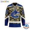 NHL Vegas Golden Knights Camo Veterans Custom Hockey Jersey