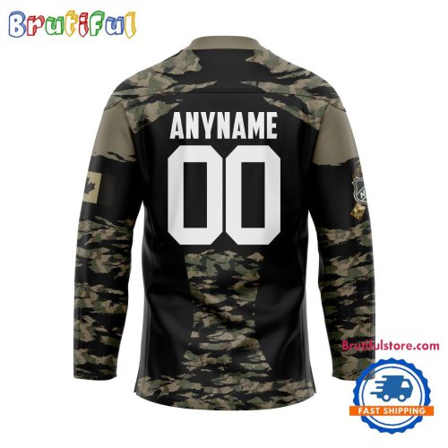 NHL Vancouver Canucks Custom Honoring Veterans Camo Hockey Jersey