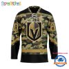 NHL Vancouver Canucks Camo Veterans Custom Hockey Jersey