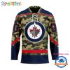 NHL Washington Capitals Camo Veterans Custom Hockey Jersey