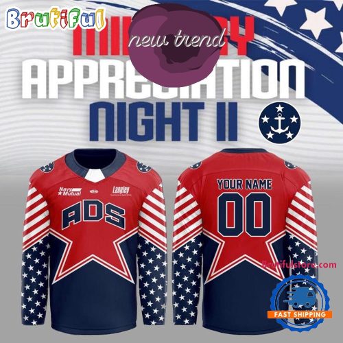 Norfolk Admirals 2026 Military Appreciation Night Limited Edition Custom Hockey Jersey